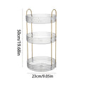 360° Rotating Makeup Organizer – 3-Tier Clear Diamond Vanity Organizer