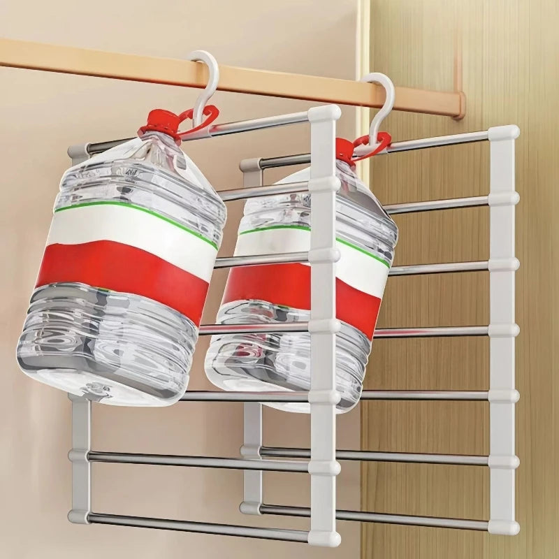 Foldable Multi-Layer Pants Hanger – Non-Slip Clips, Space-Saving Closet Organizer