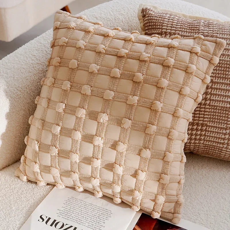 Light Luxury French Stamping Throw Pillow Cover – Brown Nordic Cushion Cover
