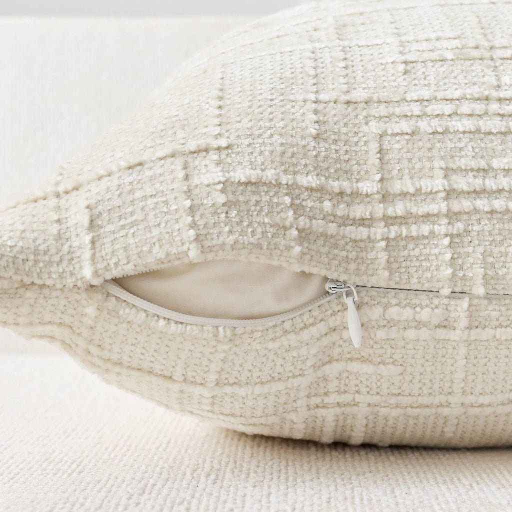 Chenille Throw Pillow Cover – Soft Boucle Texture Sofa Cushion Cover
