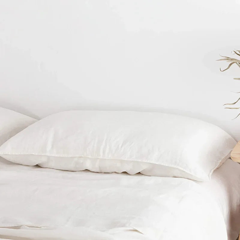 100% Pure Linen Throw Pillow Case – Solid Color Euro Sham Cushion Cover