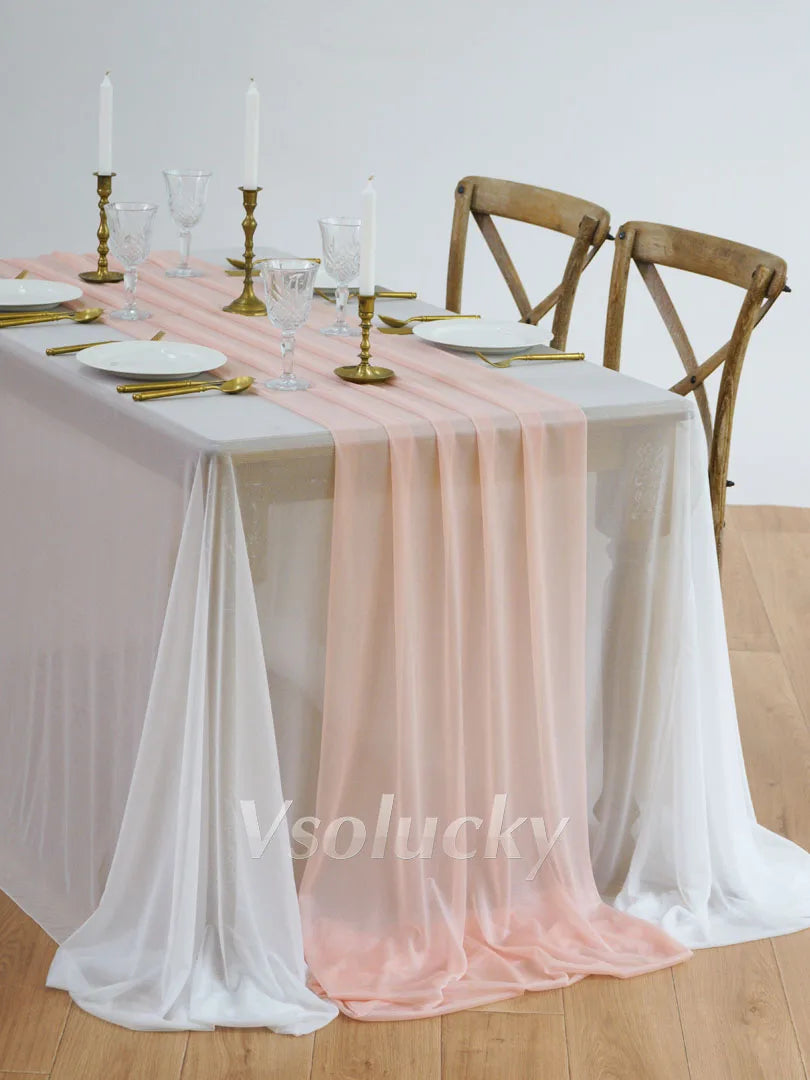 Luxury Sheer Table Runner – Rustic Boho Style for Weddings & Home Decor