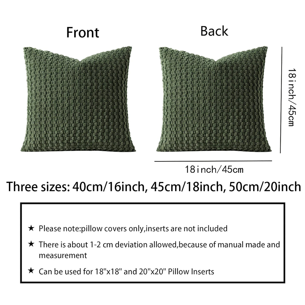 Boho Double-Sided Corduroy Pillow Cover – Farmhouse Neutral Striped Cushion Cover