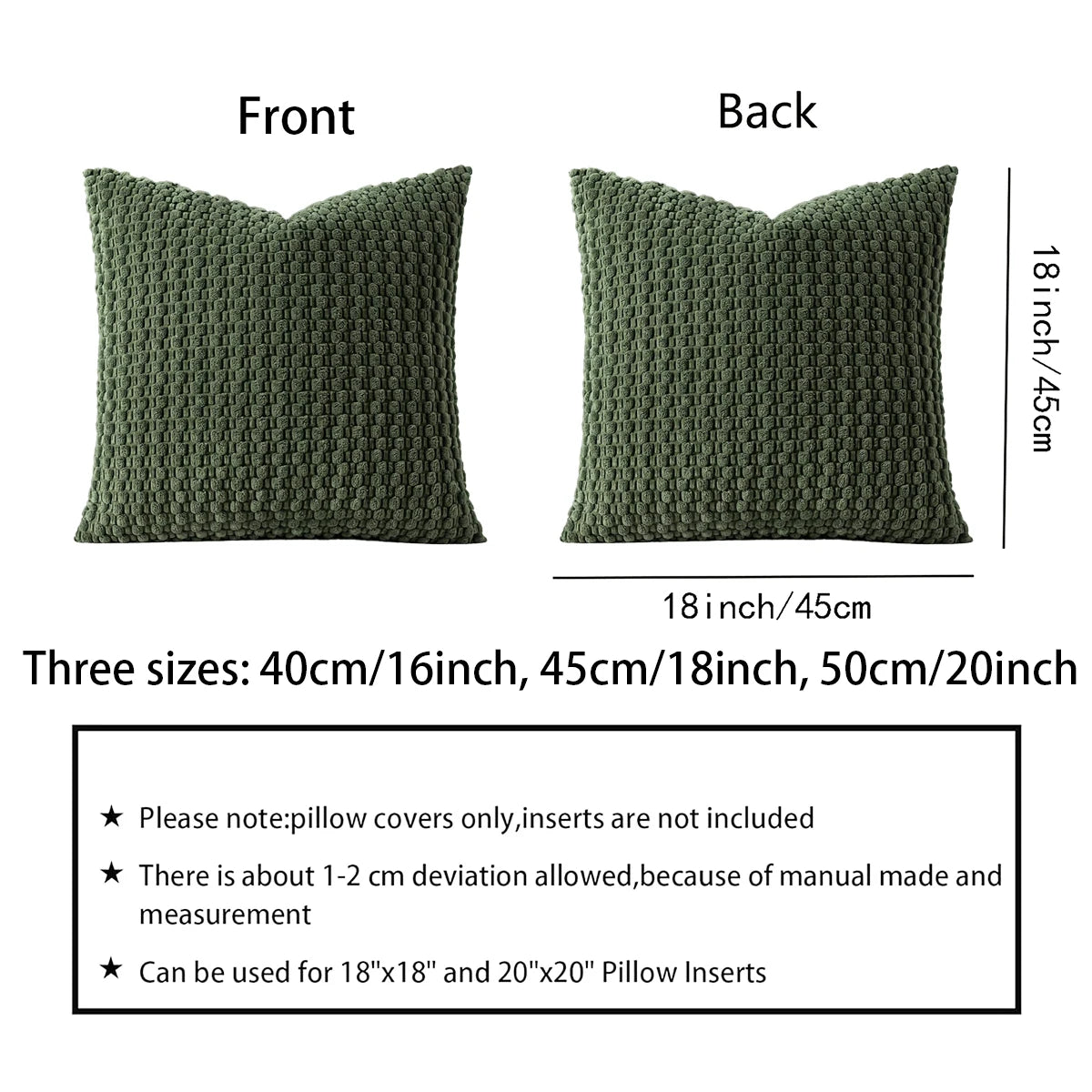 Boho Double-Sided Corduroy Pillow Cover – Farmhouse Neutral Striped Cushion Cover