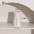 White Ceramic Vase – Nordic Matte Frosted Bud Vase for Home Decor