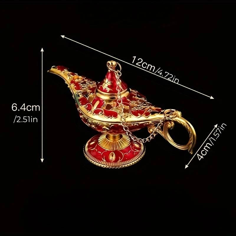 Aladdin Lamp Desktop Ornament – Metal Decorative Wishing Lamp for Home & Gifting